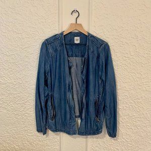 GAP Denim Chambray Zip-Up Jacket | Size L